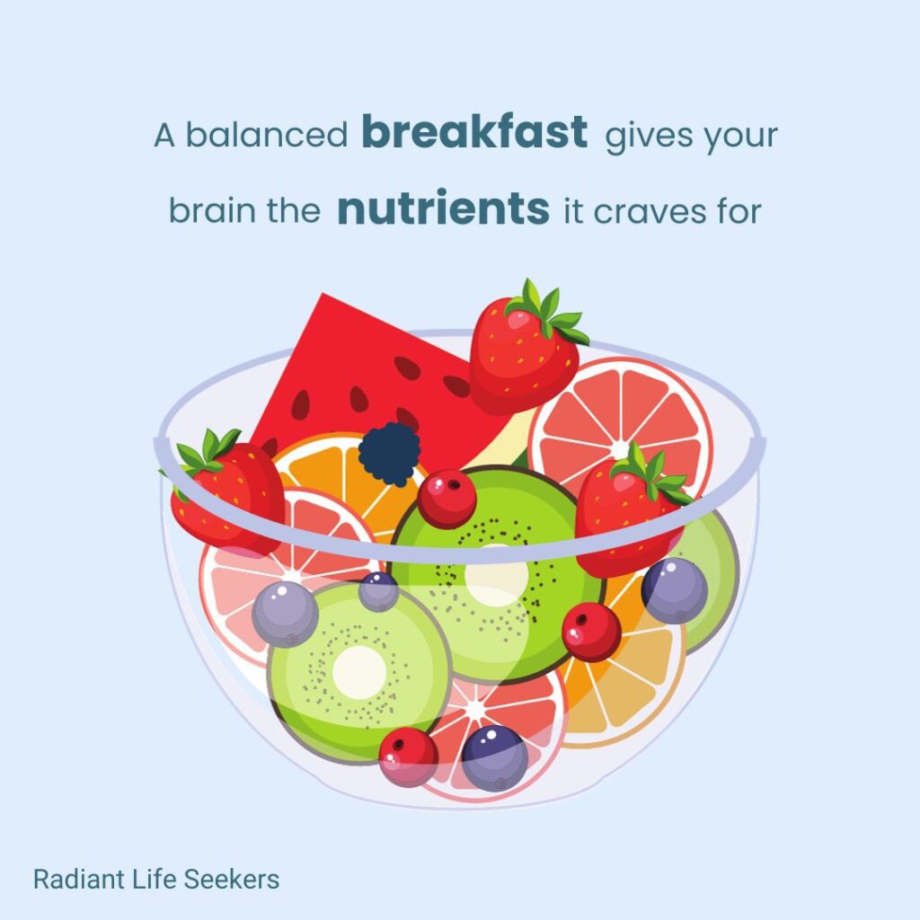 balanced breakfast for healthy brain
