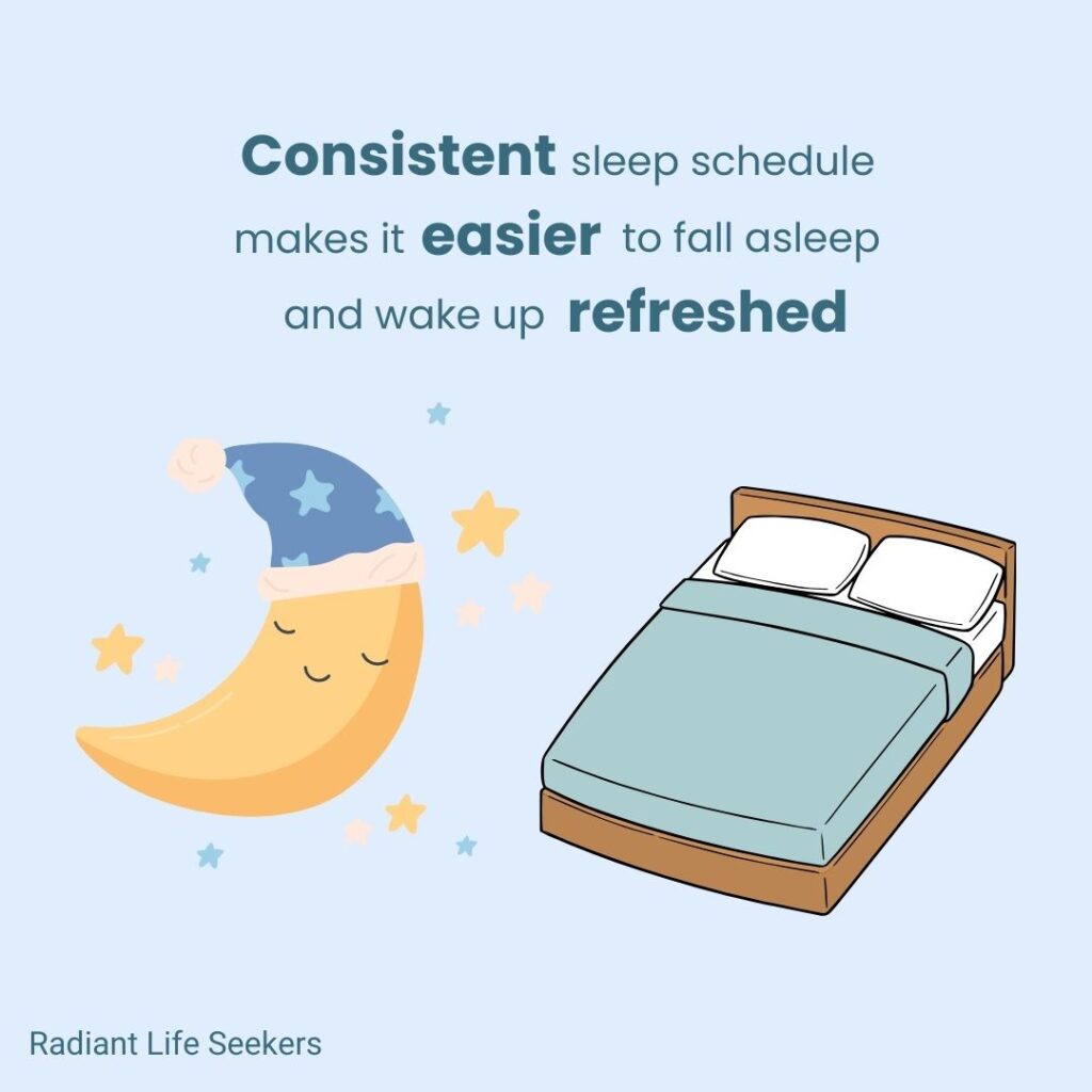 consistent sleep schedule beats insomnia