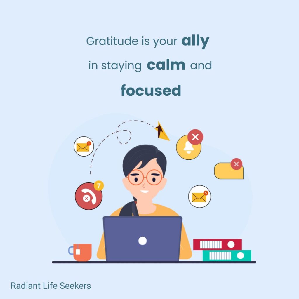 stay focused and calm with gratitude